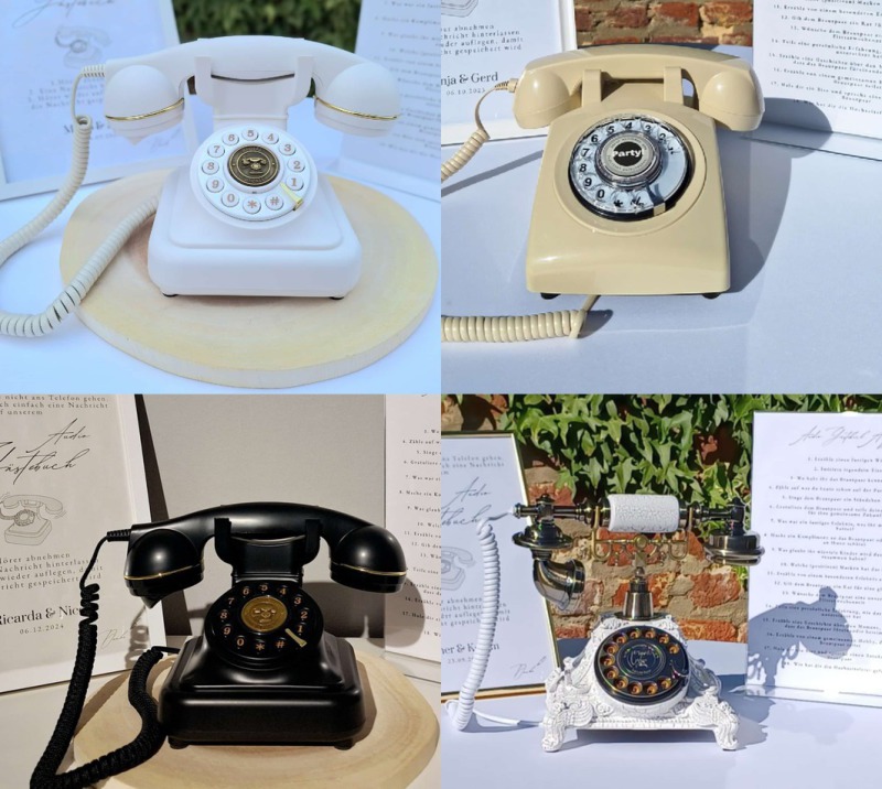 Audio-Gästebuch Telefone für persönliche Sprachnachrichten